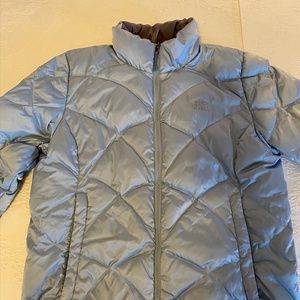 Womens North Face Ice Blue Down Winter Jacket